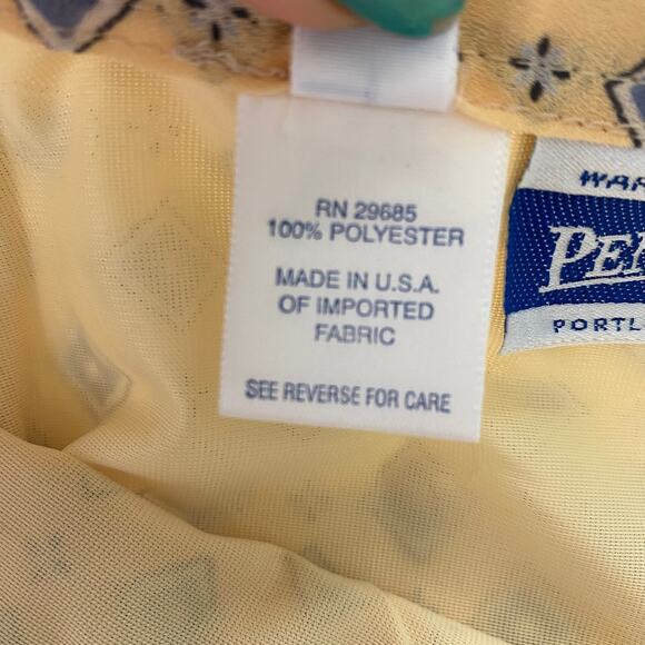 Vintage Pendleton Blouse & Skirt 2pc Set Women 18 Yellow Geometric USA Old Money - Picture 8 of 15